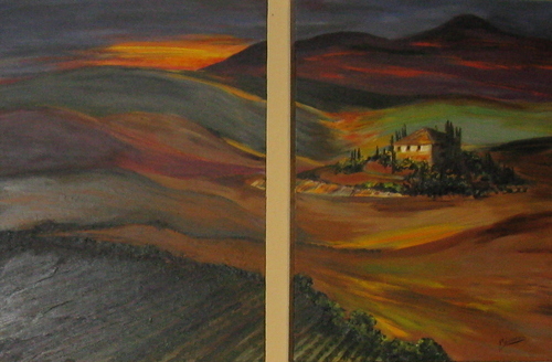 Painting-Acrylic-Tuscan Sunset