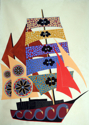 Mixed Media--On Paper-RepresentationalWild Eyes (Abby's boat)