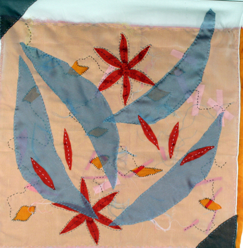 Mixed Media-Orange Flower