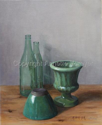 Painting-Still Life-2011- Study of Green Objects
