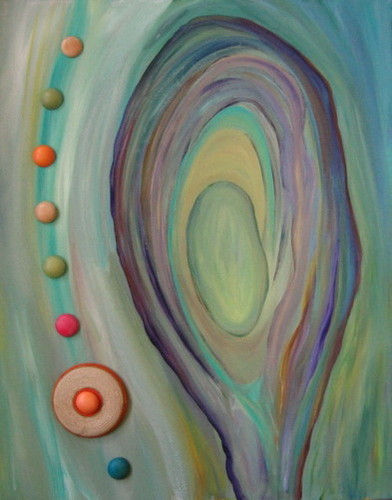 Mixed Media-On Canvas-Alien Considers the Meaning of Life