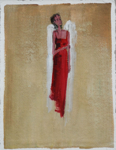 Painting-Figurative-Angel in Red