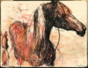Mixed Media--On Paper-RepresentationalFlower and Foal
