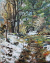 Painting--Oil-ImpressionismFour Wheeler's Trail, Thawing
