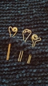 Double stick pin for hair or shawl or sweater