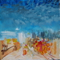 Painting--Acrylic-AbstractView from my Hotel