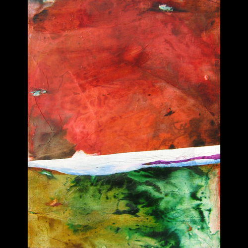 Mixed Media-Non-representational-Lonesome Road