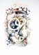 Print Making--Monoprint-AbstractSecret of the Beehive- Winter
