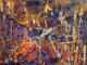 Painting--Encaustic-Abstract In a few nights how all the world is shaped and collapses.