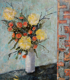Painting--Encaustic-Still LifeYou came with flowers everyday