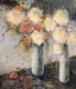 Painting--Encaustic-Still LifeYou came with flowers yesterday