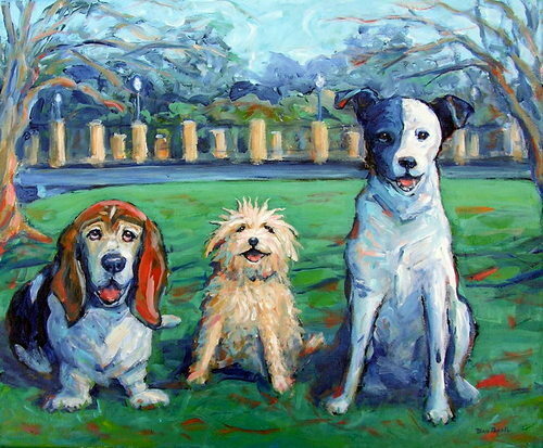 Painting-Animals-Dolly,Scruffy and Peanut