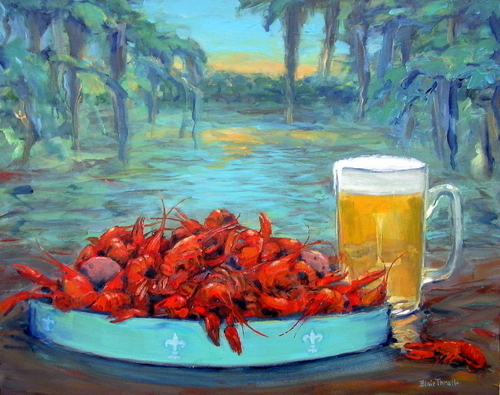 Painting-Still Life-Louisiana Dinner