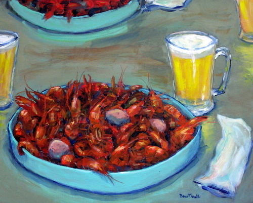 Painting-Still Life-Crawfish Dinner