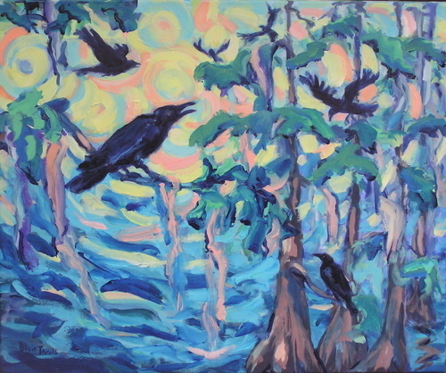 Painting-Landscape-Bistineau Crows