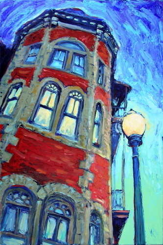 Painting-Cityscape-Up in Downtown Eureka