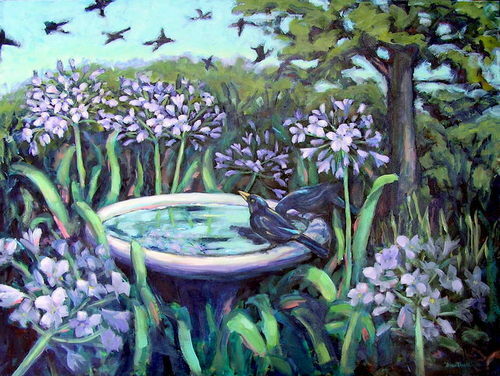 Painting-The Birdbath