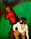 Station V:  The Cross is Laid on Simon of Cyrene