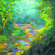 Painting--Oil-LandscapeTeeming Current