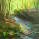 Painting--Oil-LandscapeFlickering Creek