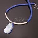 Blue%20agate%2C%20matte%20silver%20%2B%20%20blue%20vulcanite%20necklace (thumbnail)