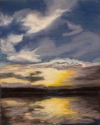 Beth Varkala - Seascape Painting Seascape, pastel, sunset - Seascape Painting