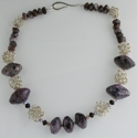 Purple%20Charoite%20Sterling%20Silver%20Bead%20Necklace%20-%20AZHA (thumbnail)