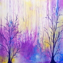 Painting--Acrylic-LandscapeThe Purple Trees