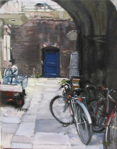 Painting-Realism-Westminster Abbey, Back Alley