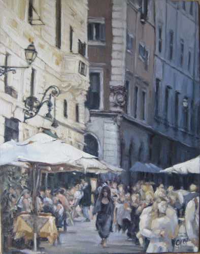 Painting-Rome Promenade