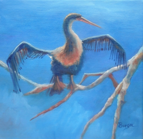 Painting-Oil-Drying Out The Wings
