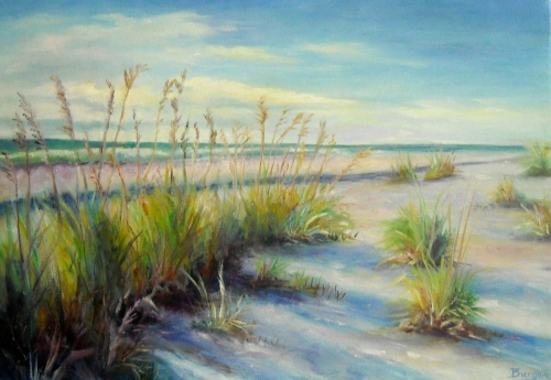 Painting-Sea Oats at Tiger Tail Beach