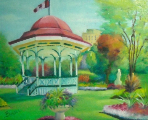 Painting-Oil-Queen Victoria's Gazebo