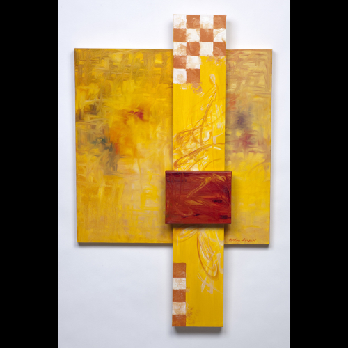 Painting-Abstract-Golden, Golden, Rust  