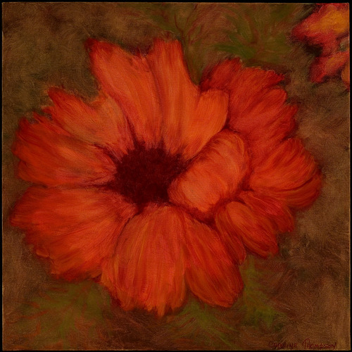 Painting-Floral-Red Hot Poppy