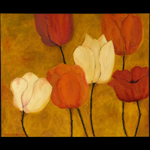 Painting-Floral-Tulips in the Sun