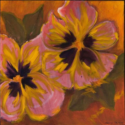Painting-Floral-Twin Pansies