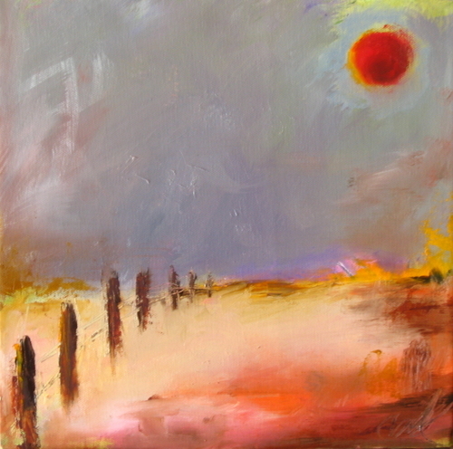Painting-Abstract-Red Moon