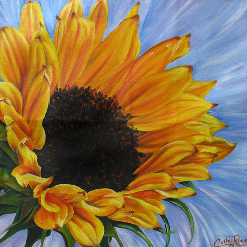 Sunflower%20on%20Blue (large view)