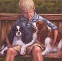 Painting--Oil-AnimalsCavalier Companions