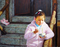 Girl Eating Noodles