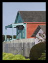 Red House, Green Trim and Fuchsia