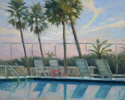 plein air,pool -  Painting