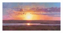 Connie Boswell - Animals Painting acrylic knife painting, knife painting, Dakota, sunset, sky, wildlife, geese, landscape - Animals Painting