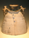 Sculpture-Raku Terrier Pot