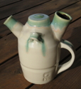 Ceramics--StonewareClear and Emeraude Oil Decanter