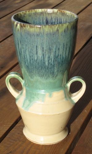 Ceramics-Emeraude Black and Eggshell Vase