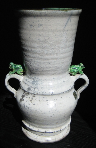 Ceramics-Animals-Raku Frog Pot