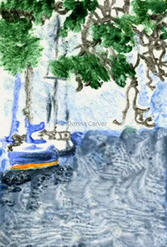 Print Making-Landscape-My Sandbar At Morro Bay SOLD
