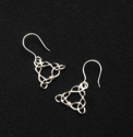 Jewelry--Noble Metals-EarringsCeltic Triangle Earrings